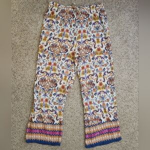 World Market Floral Flowy Pants